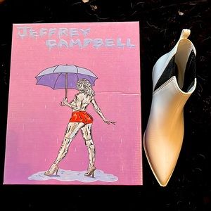 Jeffrey Campbell White Shiny Mist Paton Rain Boots -NWT
